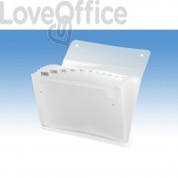 Archiviatore a soffietto Ice Rexel - 13 scomparti - trasparente