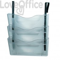 Vaschette portadocumenti da parete 3 livelli Deflecto - A4 orizzontale - 39x10,5x51 cm