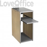 Mobile porta CPU Frensy Spirit 32x51x69 cm rovere/argento