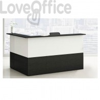 Bancone reception lineare Musa Artexport - Nero venato - completo