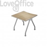 Scrivania con gambe metalliche Frensy Spirit 80x80x72 cm rovere