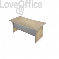 Scrivania Frensy Spirit 180x80x72 cm fianchi a pannello rovere 