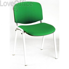 sedia da attesa in polipropilene di colore verde