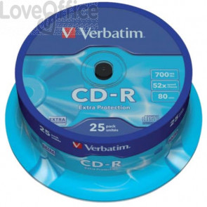 CD Verbatim - CD-R - 700 Mb - 52x - Extra Protection - Spindle (conf.25)