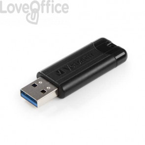 Chiavetta USB PINSTRIPE Verbatim - Nero - 64 GB - 49065