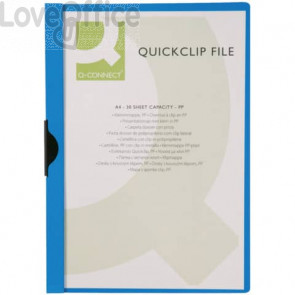 Cartelline con clip Q-Connect PVC 22x30,7 cm Blu KF00462 (conf.10)