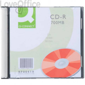 CD-R Q-Connect Slimline Jewel Case 700 MB 80 min 52X - KF00419 (conf.10)