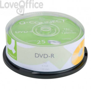 DVD-R Q-Connect Spindle 16x 120 min non stampabile - KF00255 (conf.25)