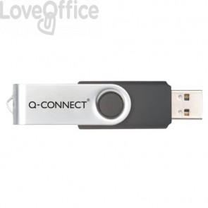 Chiavetta USB Q-Connect 2.0 Nero 4 GB con cappuccio di protezione KF41511
