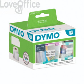 Etichette per Dymo LabelWriter - removibili - 57x32 mm - Bianco - S0722540 (Rotolo da 1000 etichette)