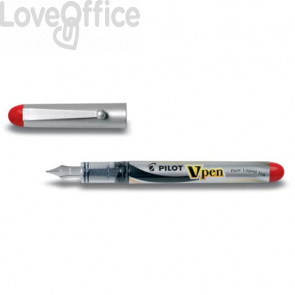 Stilografica usa e getta - Rosso - media - V Pen Silver Pilot