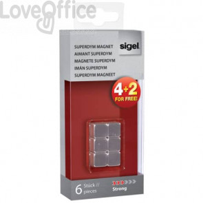 Magneti Sigel SuperDym C5 cubo strong Argento - GL192 (conf.4+2)
