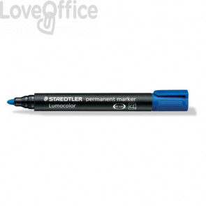 Pennarello indelebile Blu Lumocolor Permanent Staedtler - tonda - 2 mm