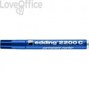 Pennarello indelebile Edding 2200 C punta scalpello 1-5 mm Blu 4-2200C003