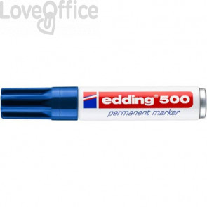 Pennarello indelebile Blu Edding 500 - scalpello - 2-7 mm