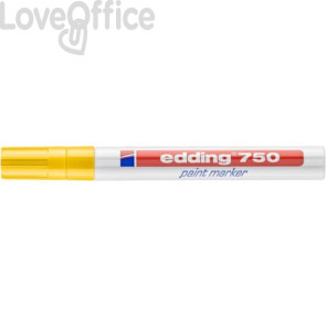 Pennarello a vernice Giallo - Edding 750 - tonda - 2-4 mm