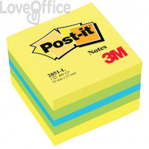 Foglietti riposizionabili Post-it® Minicubo - 51x51 mm - Giallo - 2051-L (400 foglietti)
