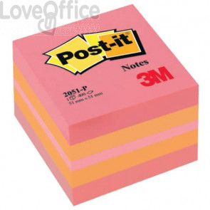 Foglietti riposizionabili Post-it® Minicubo - 51x51 mm - Rosa - 2051-P (400 foglietti)