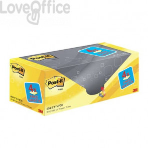 Foglietti Post-It® Notes Giallo Canary™ Value Pack - 76x76 mm - Giallo Canary - 654Cy-Vp20 (Conf.20)