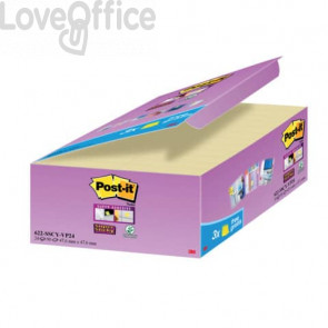Foglietti Post-it® Super Sticky  - 48x48 mm (conf.24 blocchetti da 90 fogli Giallo Canary™)