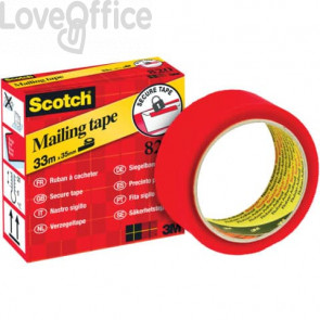 Nastro Scotch® Secure Tape - 35 mm x 33 m - Rosso - 93008