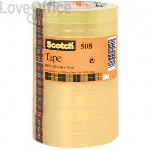 Nastri adesivi Trasparenti Scotch® 508 in torre - 15 mm x 66 m (conf.10)