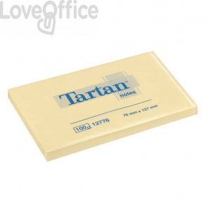 Foglietti riposizionabili Tartan™ Notes 100 fogli 63 g/m² Giallo 127x76mm - 655 Yellow (conf. 12 blocchetti)