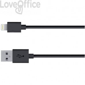 Cavo di ricarica e sincronizzazione Media Range USB 2.0/Apple Lightning 1m Nero - MRCS137