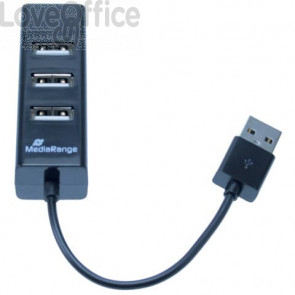 Hub Media Range USB 2.0 con quattro porte alimentato tramite porta USB MRCS502