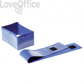 Buste a fascia per piedi pallet Durable Blu - per inserti f.to 14,5x7,5 cm (conf.50)