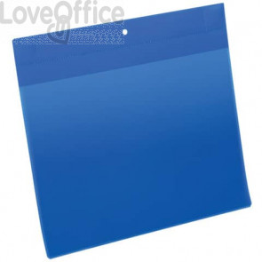 Tasche per identificazione Durable con magneti al neodimio Blu - esterno mm. 31,1x28,0 cm  -inserto A4 orizzontale - 174807 (conf.10)