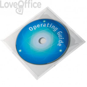 Buste adesive porta CD/DVD Durable - Aletta chiusura lato superiore (conf.100)