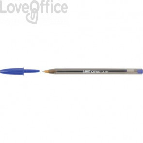 Penne a sfera Cristal® Bic - Large - Blu - 1,6 mm - cappuccio (conf.50)