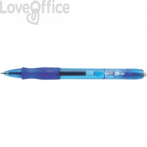Penne a sfera a scatto Velocity Gel Bic - Blu - 0,7 mm (conf.12)