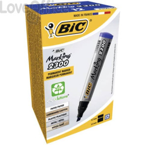 Permanent Marker 2300 Bic - Blu - scalpello - 3-5,5 mm - 8209253 (conf.12)