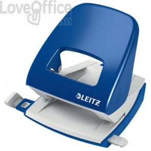 Perforatore Leitz 5008 - 2 fori - 30 fogli - Blu pastello - 5008-03-35