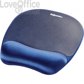 Tappetino mouse con poggiapolsi FELLOWES Memory Foam - Zaffiro Blu 9172801