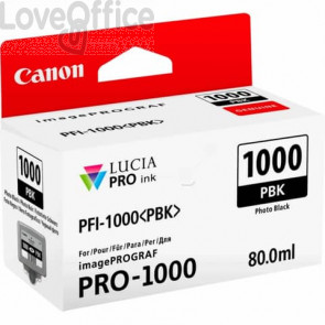 Cartuccia Canon Originale Ink-jet 0546C001 Cartuccia PFI-1000PBK - 80 ml - Nero foto