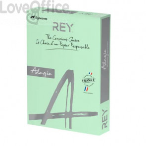 Carta colorata A3 Verde INTERNATIONAL PAPER Rey Adagio - 80 g/m² - 29,7x42 cm (risma 500 fogli)