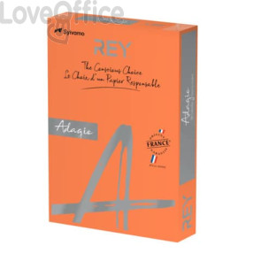 Cartoncini colorati A3 Arancio INTERNATIONAL PAPER Rey Adagio risma 160 g/m² - 29,7x42 cm (risma 500 fogli)