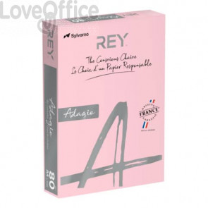 Carta colorata A4 Rosa INTERNATIONAL PAPER Rey Adagio 80 g/m² (risma 500 fogli)
