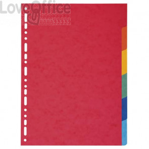 Intercalari in carta Exacompta 6 tasti colori vivaci cartoncino riciclato A4 220 g/m² - 2006E (conf.3)