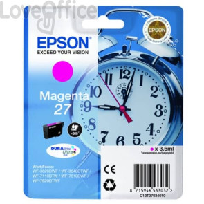 Originale Epson C13T27034010 Cartuccia Ink-jet blister RS Sveglia 27 ml. 3,6 Magenta