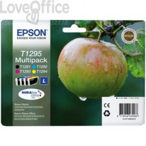 Cartucce originali Epson C13T12954010 Ink-jet blister RS Mela-L T1295 n+c+m+g (conf.4)