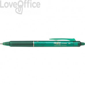 Penna a sfera a scatto cancellabile Verde Pilot Frixion Clicker punta Broad 1 mm 6553