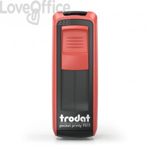 Timbri autoinchiostranti tascabili Trodat Pocket Printy 9511 38x14 mm Nero/Rosso - 148739