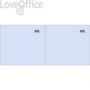 Scontrino colorato a 2 sezioni Data Ufficio blocco 100 copie prenumerate Blu - DU160000040 (conf.10)