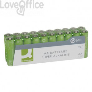 Batterie alcaline Q-Connect AA conf.20 pezzi - KF10848