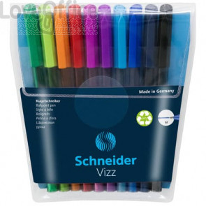Penne a sfera con cappuccio Schneider VIZZ Tratto M - colori assortiti - P102290 (conf.10)