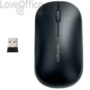 Mouse wireless doppio Kensington SureTrack™ 48x184x105 mm Nero K75298WW